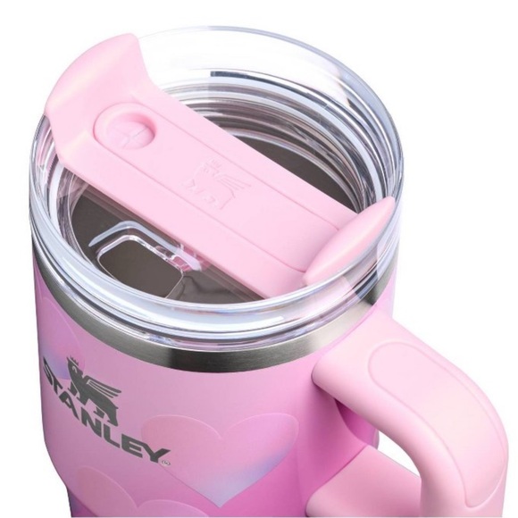 Stanley Valentine Powder Pink Heart Gradient 20oz Flowstate Quencher Tumbler - Picture 3 of 7